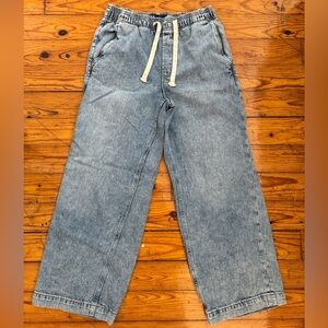 GAP Factory High Rise Pull On Wide Leg Jeans